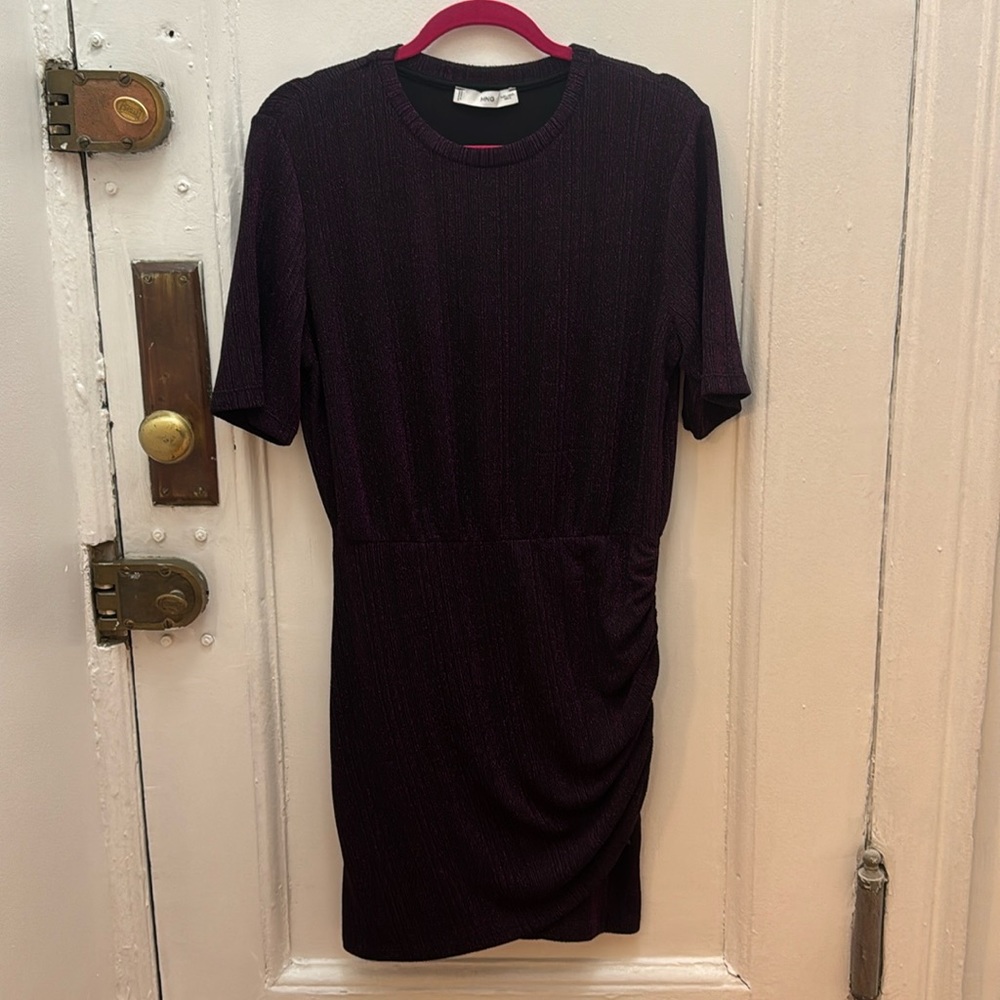 Mango sparkly purple dress